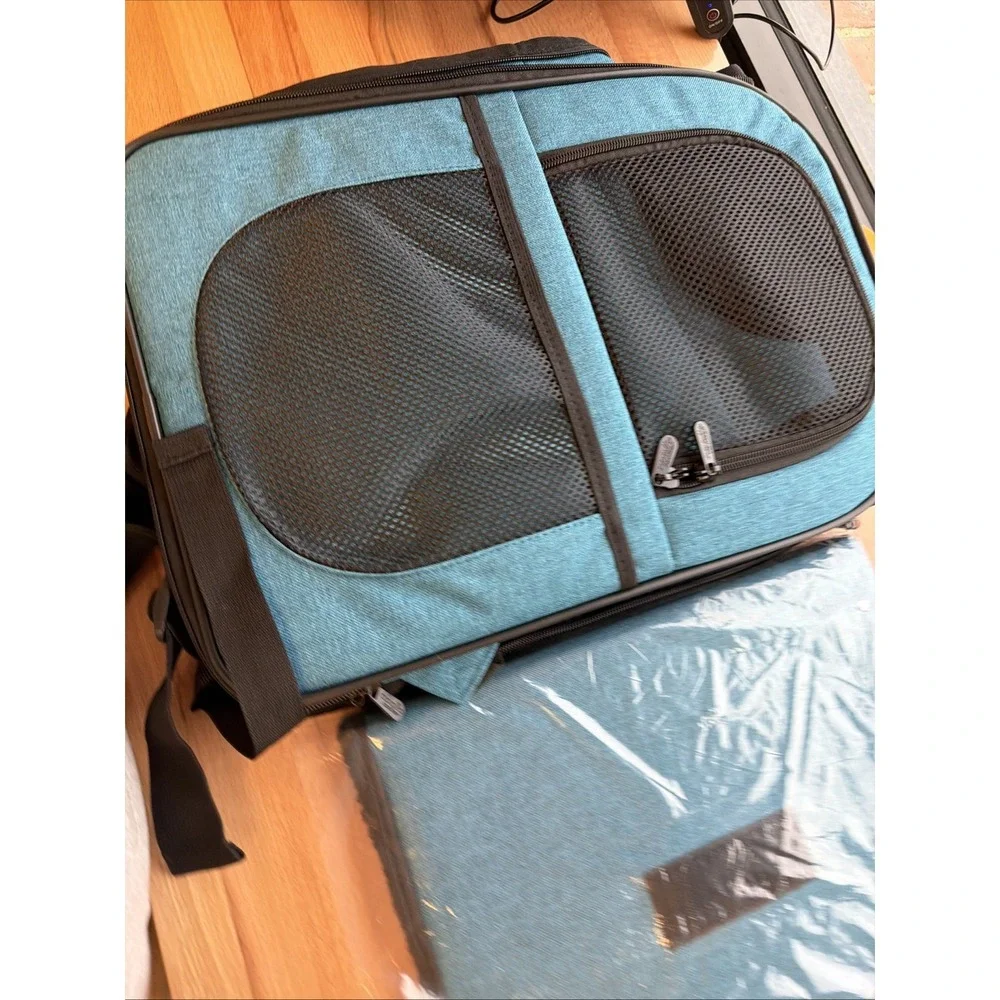 Apollo Walker Pet Carrier Backpack for Small Dog / Puppy or Sm/Med/Lg Cat ~ Teal